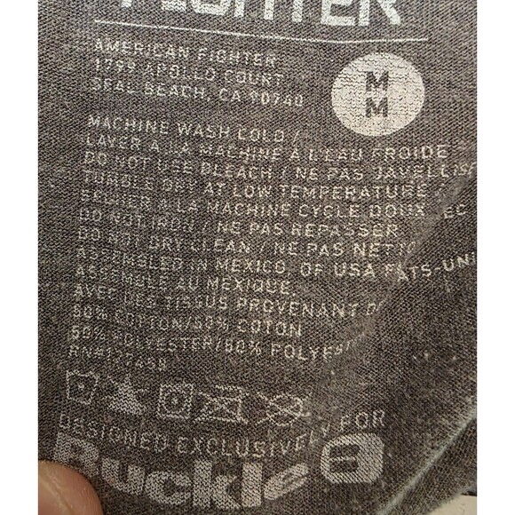 American Fighter Size Medium Premium Athletics Grey And Pink 3/4 Sleeve Tee - Picture 3 of 8